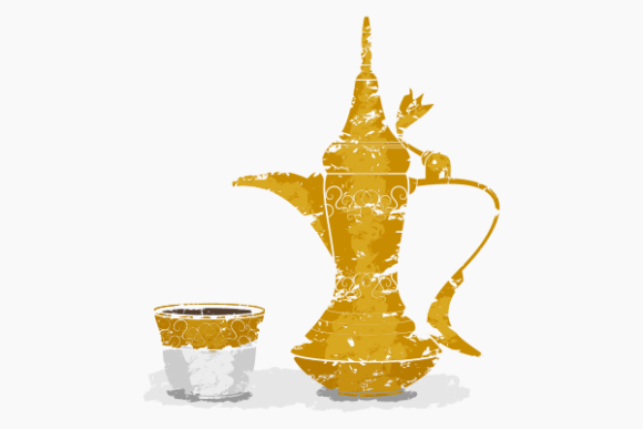Brush Strokes Traditional Arab Coffee