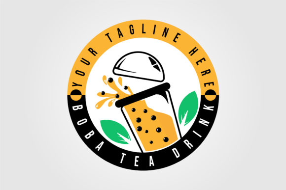 Bubble Drink Tea Logo Vector Design