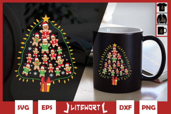 Christmas Tree Gingerbread Man Cookies