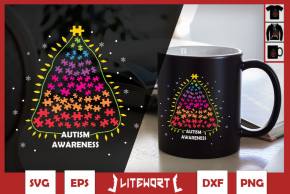 Christmas Tree Puzzle Autism Awareness