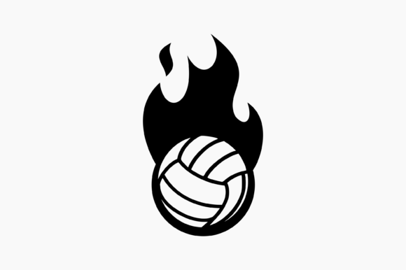 Flaming Volleyball Ball