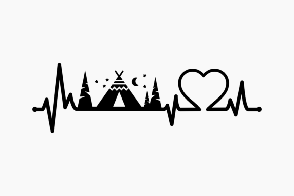 Happy Camping Tent Heartbeat