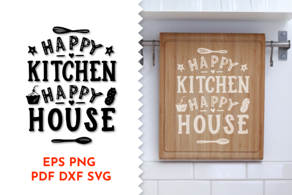 Happy Kitchen Happy House Embroidery Design