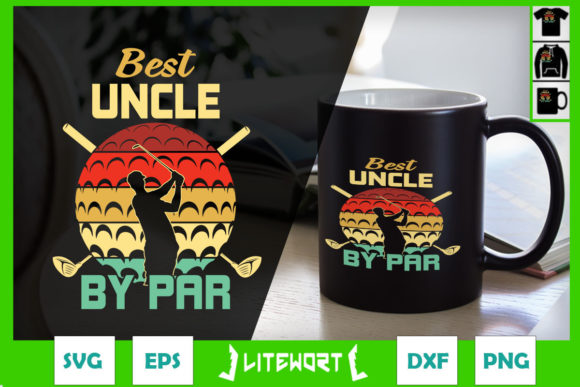 Mens Best Uncle by Par Fathers Day Golf