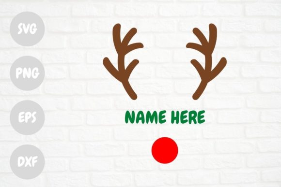 Minimalist Reindeer Rudolph Frame