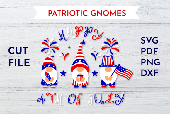 Patriotic Gnomes - Happy 4th of July