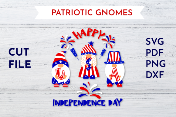 Patriotic Gnomes - Happy Independence Day
