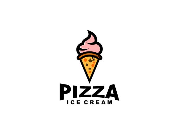 Pizza and Ice Cream Logo