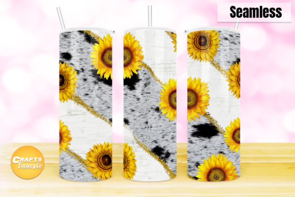 Sunflower and Cowhide Sublimation