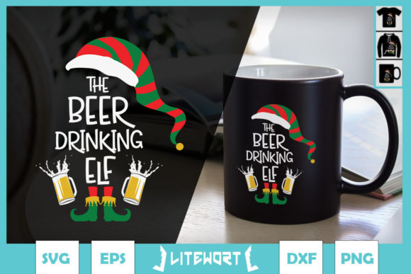 The Beer Drinking Elf Christmas Matching
